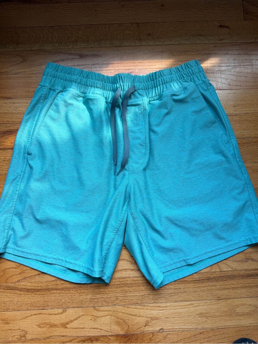 Outdoor Voices Turquoise Drawstring Athletic Shorts